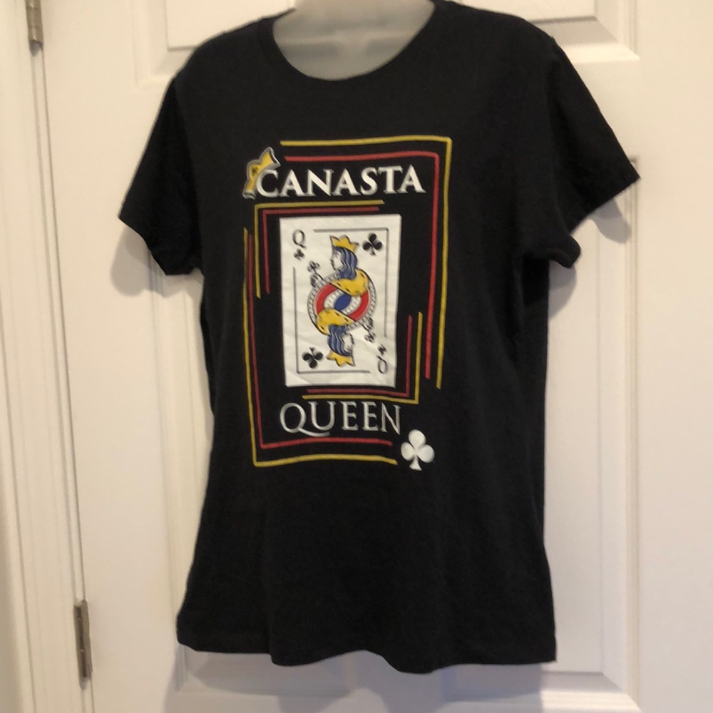 Canasta Queen Card Game Tee Shirt Size L
